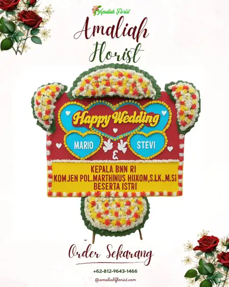 Papan Bunga Pernikahan Sucolor